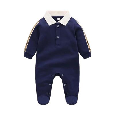 China 100% Cotton USA Hot-selling Infant Spring Baby Romper Newborn Baby Romper Cotton Long Sleeve Snap Button Knitted Suit Toddler Autumn Clothes for sale