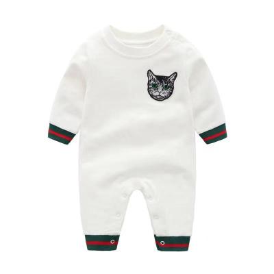 China Hot-selling One-Piece 100% Cotton Baby Newborn Jumpsuit Spring And Autumn Toddler Long Sleeve Infant Romper Clothes for sale