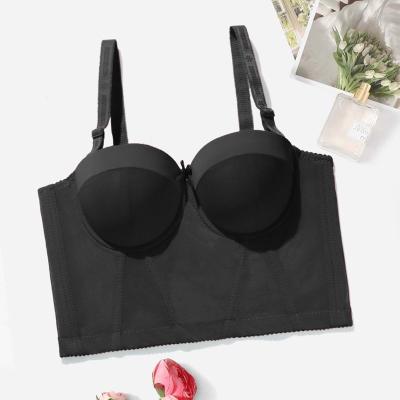 China Breathable RTS Corset Bra Top For Women Padded Bra Push Up Demi Bra Half Cup Sexy Bra 34B 36B 38B 40B-036 for sale