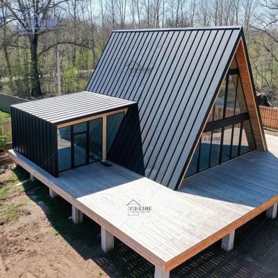 China Prefabricated Metal Camping Cabins Modern USA One Bedroom Cheap 3 Light Steel Structure Frame House Kit Framed Homes for sale