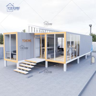 China Modern American Luxury Design 2 Bedroom Homes Prefab House 40' High Cube Container House 40ft Container House for sale