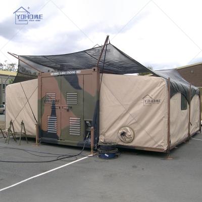 China Modern Expandable Foldable Prefab Military Shelter Home Australia 20ft Container Camp Container Luxury Folding House for sale