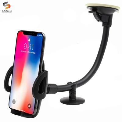 China 360 Degree Universal Fit Long Arm Windshield Flexible Phone Mount For Car for sale