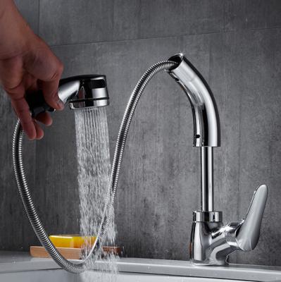 China Thermostatic Faucets Deck Mounted Single Hole Bathroom Sink Mixer Tap Pull Out Lift Basin Faucet for sale