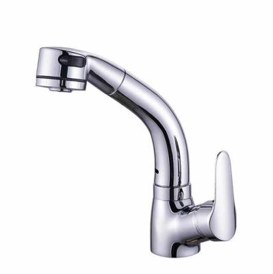 China Thermostatic Faucets Pull Out Basin Faucet Hot And Cold Head Wash Lift Belt Telescopic Shower Faucet for sale