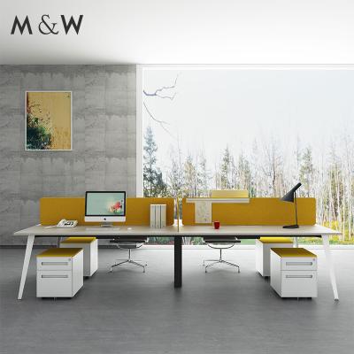 China Manufacturer Personal Pc Panel 4 Person Open Space Workstation Office Expandable Table for sale