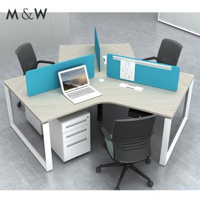 China Factory Expandable Workstation Commercial Furniture 3 Person Office Desk Table for sale