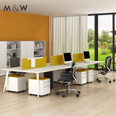 China New Product Style Staff Expandable Furniture Small Desk Simple Design 6 Person Workstation Desk Table for sale