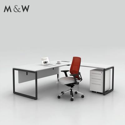 China Promotional Furniture Luxury Wooden Executive Wooden Office Manager Expandable Desk for sale