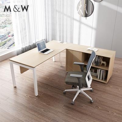 China Modern Extendable Table L Shape Director Table Office Furniture Boss Executive Desk for sale