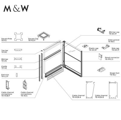 China Factory Price Modern Supplier Led Extrusion Workstation Office Partition Accessories Aluminum Profiles for sale