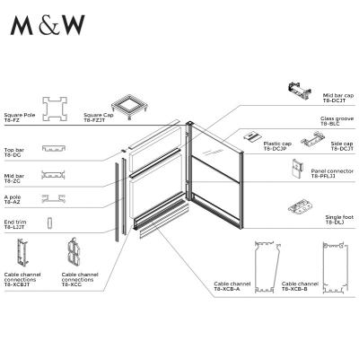 China Factory Price Modern Aluminum Workstation Table Office Partitions Accessories Modular Office Furniture for sale