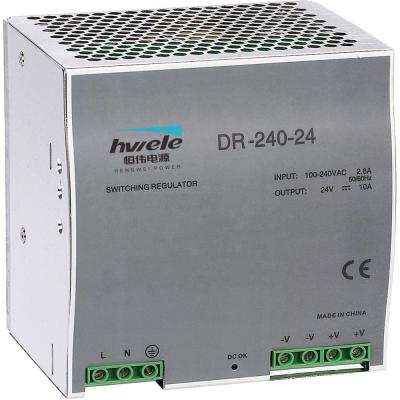 China CE ROHS approved din rail type DR-240-24 240W 24V 10A din rail power supply for industrial automation 200000 pcs per month for sale