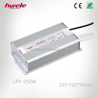 China Waterproof LPV-250W LED Driver with SGS, CE, ROHS, TUV, kc, ccc certification 200000 pcs per month for sale