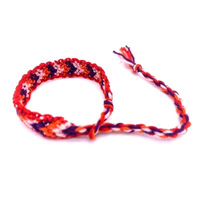 China Handmade Colorful Wax Cotton Rope Macrame Friendship Feather Charm Bracelet Casual/Sporty for sale