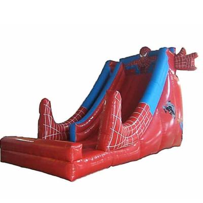 China Outdoor Entertainment Spiderman Spider-man The Inflatable Bouncer Air Slide For Kids for sale