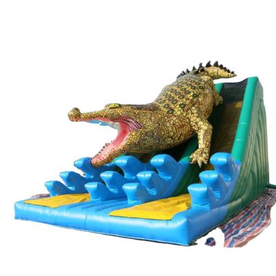 China Commercial Grade Outdoor Giant Water Crocodile Entertainment China Inflatable Alligator Slide for sale