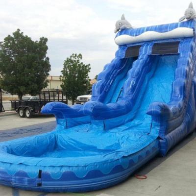 China China Large Castles Outdoor Entertainment Backyard Small Blast Inflatable Jumping Water Slide Pool For Adult Children for sale