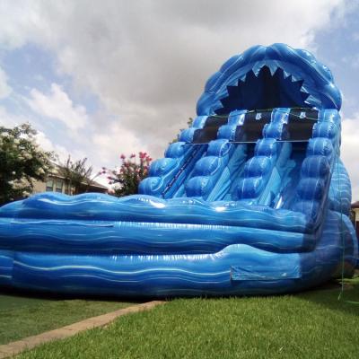 China Outdoor Entertainment Slides Backyard Commercial Kids Big Small Inflatable Slide With Water Pool for sale