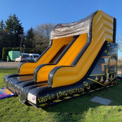 China Outdoor Entertainment 24 ft Toys Props Park N Huge Wet Slide Ready To Board Inflatable Water Slide For Adults for sale