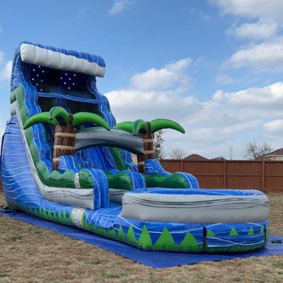 China Giants Outdoor Large Entertainment 17ft Swimming Pool Commercial Inflatable Water Slide For Kid for sale