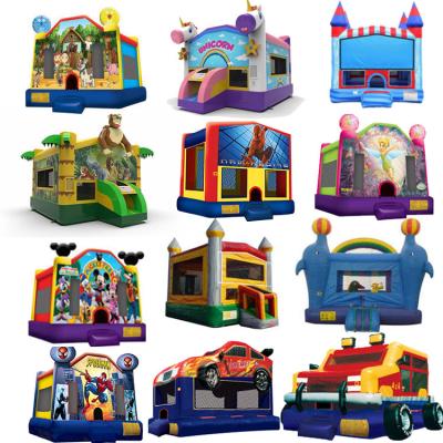 China Outdoor Entertainment PVC Inflatable Obstacle Course Commercial Water 10 * 3 In 1 Bounce House for sale