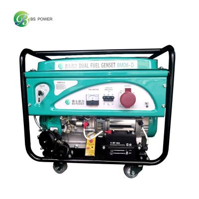 China 7kw LPG LNG Gas Low Noise Standby Gasoline Silent Standby Dual Generator Portable Home Generator BMD8.4-D for sale