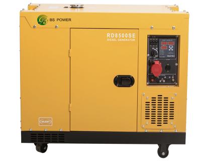 China Factory Price Cheap Silent Portable Generator With Small Wheels 7kw 7kva Diesel Generators 16L for sale