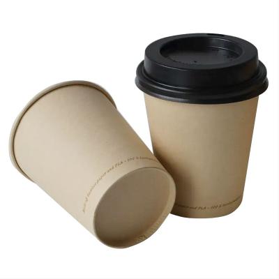 China Newest Disposable Biodegradable Eco-Friendly Embossed Plastic Coffee Cup Bamboo Water Coating Fiber Free Paper Cup for sale