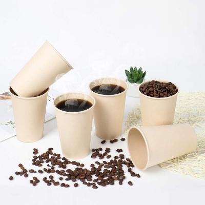 China Disposable Compostable Biodegradable PLA Liner Personalized Coffee Paper Cups With Lids for sale