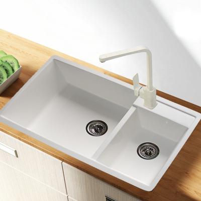 China Without Faucet New Style Under Counter Matt White Undermount Basin Size Acrylic Single Bowl Kitchen Sink for sale