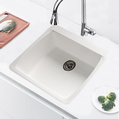 China China Solid Outdoor Built-in Single Bowl Apron Vanity Kitchen Sink Faucet Without Faucet for sale