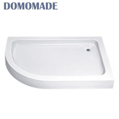 China Modern Rectangular Acrylic Monoblock Bath Base Deep Thin Flat Shower Tray for sale