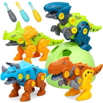 China Chridren Toys Kids DIY Assemble Take Apart Assembly Dinosaur Toys With Screwdrivers And Egg for sale