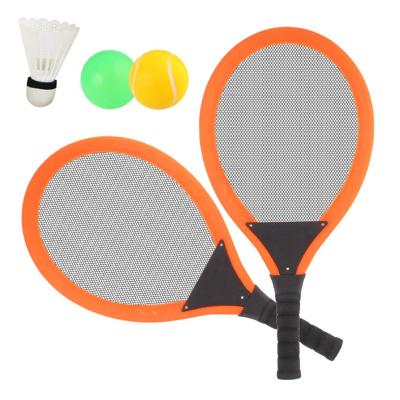 China Eco-friendly Material Kids Racket Set With Badminton Tennis Balls Toys Toy Racket For Children Outdoor for sale