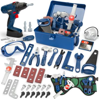 China 52Pcs Kids Toys Children Tool Kit Pretend Play Kit with Electronic Toy Drill for Boys for sale