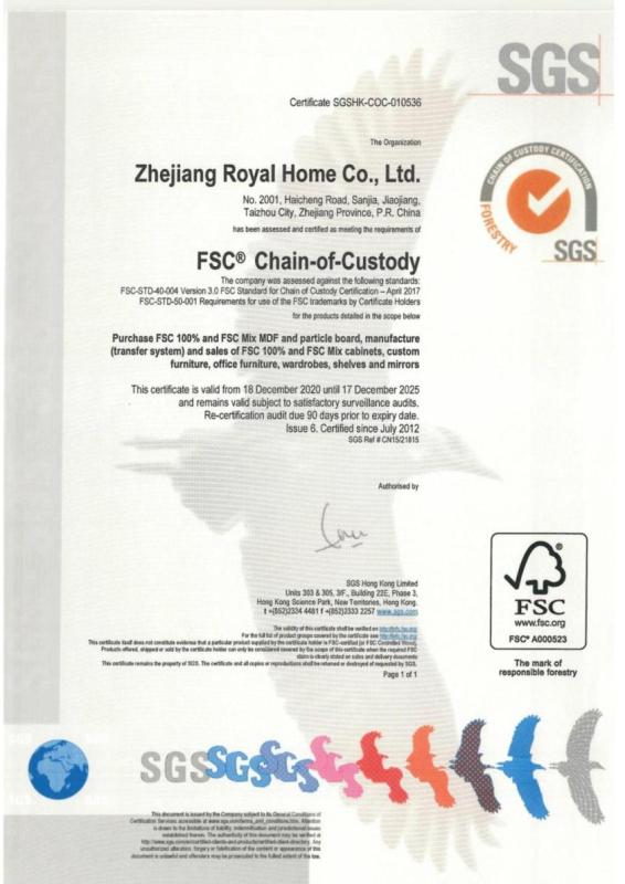 FSC - Zhejiang Royal Home Co., Ltd.