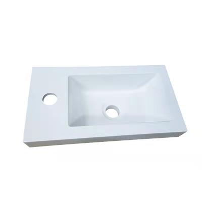 China New Design Bathroom Furniture EUROPEAN Bathroom Countertop Single Sink Resin Wash Basin for sale