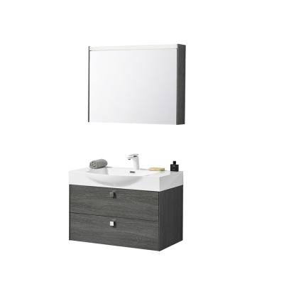 China Wholesale Post Modern Customized High Quality Modern Style Wall Mount PVC Bathroom Sink Vanity Cabinet for sale