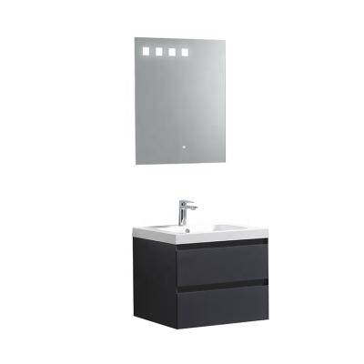 China New Product Modern Wall Mount Cabinet Wash Basin Vanity Light Hotel Bathroom Cabinets Sinks With Mirror for sale