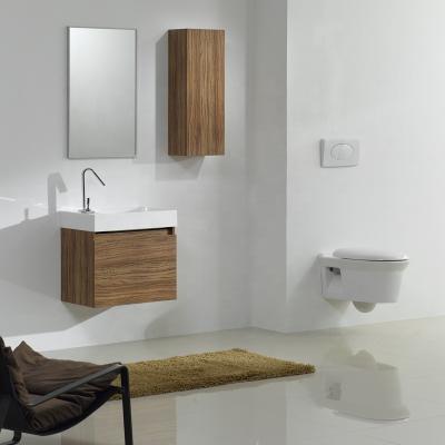 China Wall Hung Modern Artificial Stone Basin Bathroom Showroom High Grade Customized Modern Bathroom Cabinet for sale