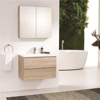 China Modern High Quality Modern Wall Mounted Wooden Furniture Cabinet Vanity Ware Vanity Sanitary Set for sale