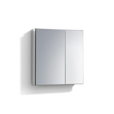 China EUROPEAN Modern Factory Supply Bathroom Mirror Cabinet Double Door Aluminum Medicine Cabinet for sale