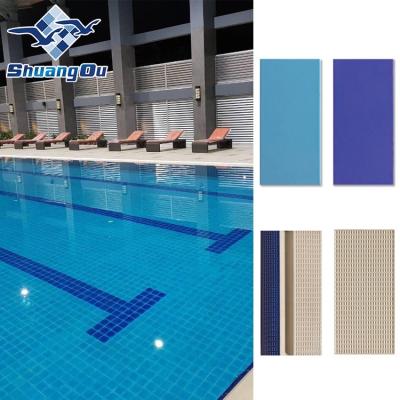 China Modern hot sale anti-slip finger grip outdoor swimming pool edge tiles, border tile edge tiles for swimming pool for sale