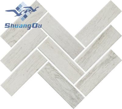 China Rustic Concise Wood Kitchen Wall Kitchen Interior Design 45x145mm Interior Decor Style Tiles Backsplash White Subway Tile for sale