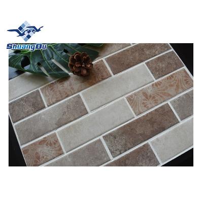 China Rustic Beige Kitchen Design 45x145mm Matte Finished Bathroom Cafe Wall Cement Brick Vintage Factory Price Backsplash Tiles Ceramic Subway Tile for sale