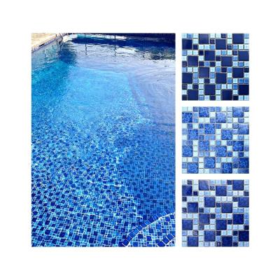 China Modern Mediterranean Flooring Factory Supply Designs Porcelain Mosaic Pool Slab For Bathroom Wall Tile Hotel Pool Slabs for sale