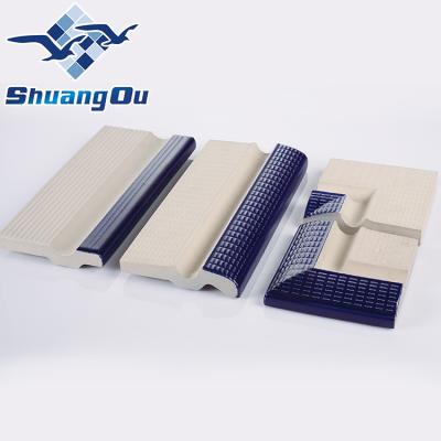 China Non-slip wholesale price swimming pool border high normal quality curved border for handle tile YC3 for sale