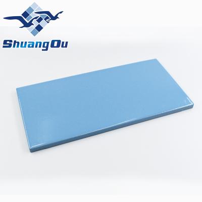 China Hotel swimming pool 240 x 115 mm large delivery 244 x fast running swimming pool tile 119 mm porcelain materials in light blue and white color for sale