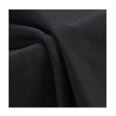 China Black Organic Plain Jersey Fabric Dyed Black Ready For Shipping In-Stock Knitting Plain Cotton Fabric for sale